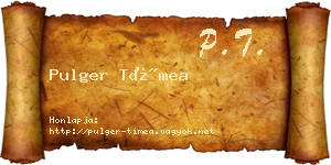 Pulger Tímea névjegykártya